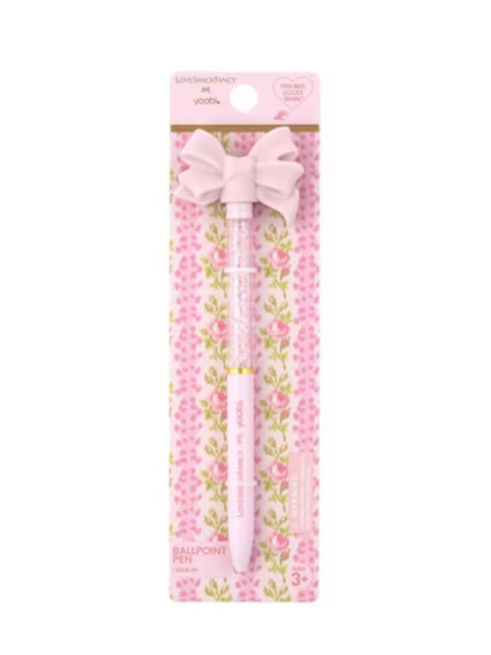 LoveShackFancy x Target Yoobi Blooming Heirloom Novelty Ballpoint Pen Strawberry